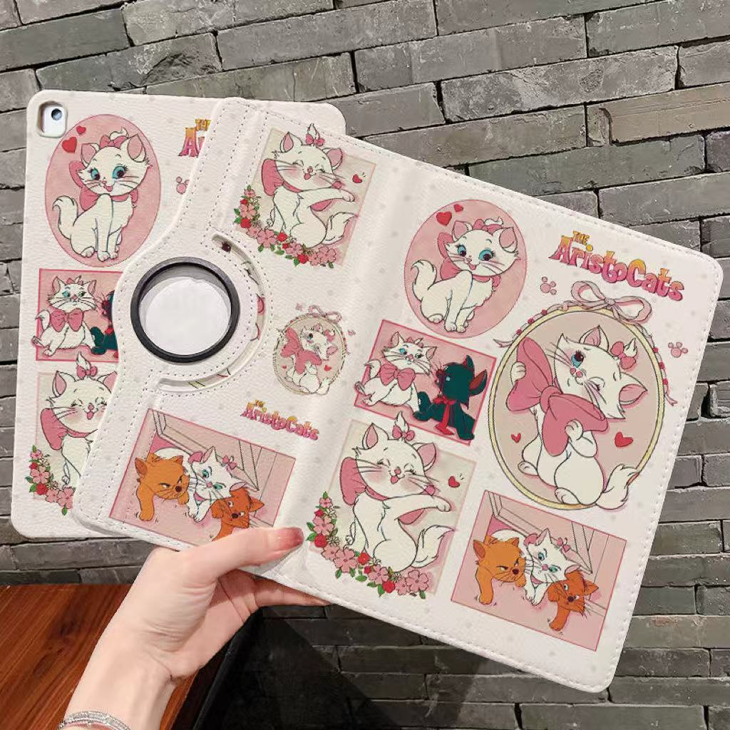 🔥ส่งในพื้นที่🔥 เคสไอแพด หมุนได้ 360° ลูกแมวสีชมพู iPad Air7 Air6 Gen11 Gen10 gen9 Pro11 gen8 mini7