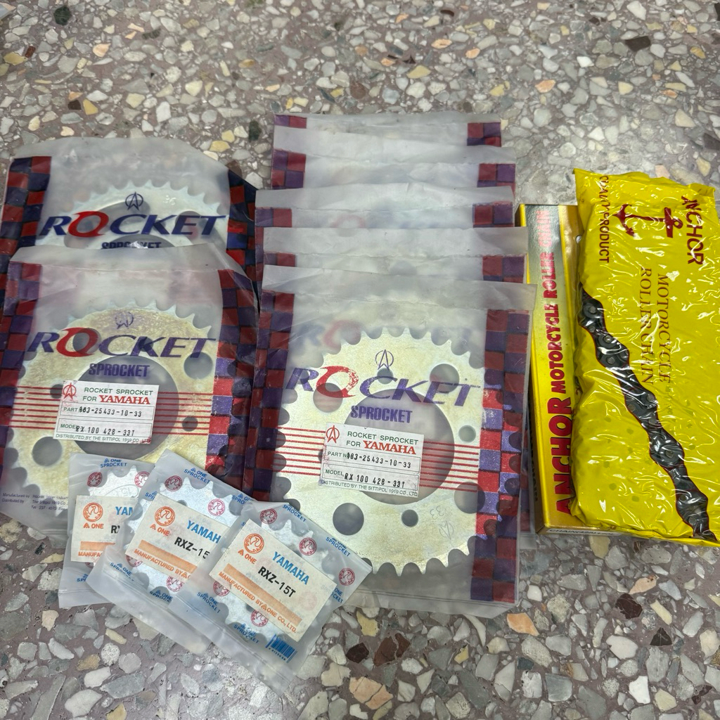 ชุดโซ่สเตอร์ Y100 JR120 RX100 RXZ RXK FRESH RAINBOW ALFA หน้า15ฟัน (428)