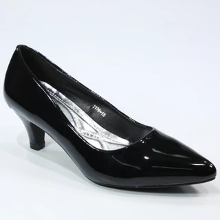 2176-1A,1B รองเท้าคัชชูนักศึกษา ส้นสูง คัชชูสีดำ 2.5 นิ้ว FAIRY หนัง PU