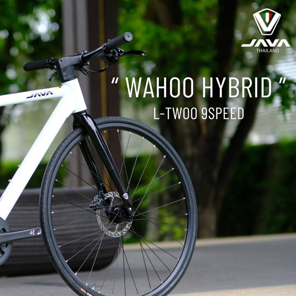 New2025 จักรยานไฮบริด JAVA รุ่น WAHOO ชุดขับ 𝗟-𝗧𝘄𝗼𝗼 𝗔𝟱 𝟵𝘀𝗽𝗲𝗲𝗱 เบรคน้ำมัน ราคาสบายกระเป๋า