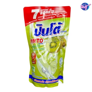 [ยกลัง 24 ถุง] Pinto ปินโต้ น้ำยาล้างจาน สูตรเข้มข้น ถุงขนาด 400มล. 7in1 มี6กลิ่น
