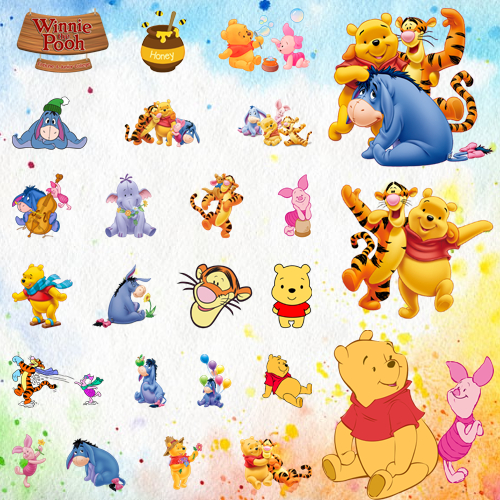 ตัวรีดการ์ตูนหมีพูร์ POOL ตัวรีดการ์ตูนสุดฮิต รีดง่าย ตัวรีดติดเสื้อ 🌈 สติกเกอร์รีดติดเสื้อ flex 🌈