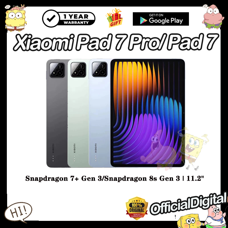 Xiaomi Pad 7 Pro Xiaomi Pad 7 Snapdragon 7+ Gen 3 Xiaomi Pad7 Pro Snapdragon 8s Gen 3 | สนับสนุน Goo
