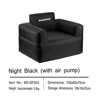 Blackdog โซฟาเป่าลม มีปั้มลมในตัว รับน้ำหนักได้ถึง 300kg. นั่งสบาย พับเก็บเล็ก พกพาสะดวก