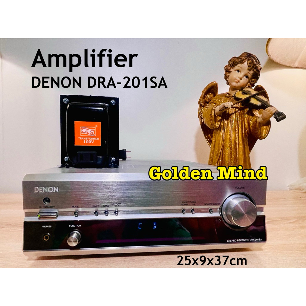 A-01-280225 DENON DRA-201SA เครื่องขยายเสียงมือสองจากประเทศญี่ปุ่น 50+50W 4ohms