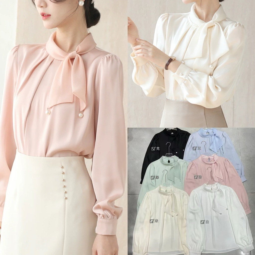 เสื้อทำงานผู้หญิงแขนยาว ผ้างานดี