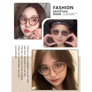 แว่นสายตาสั้นเลนส์ออโตเมติก แว่นกรองแสง ออกแดดเปลี่ยนสี UV400 ผญ Super Auto Blue Lens กันUV99% Computer Glasses แว่นแฟ