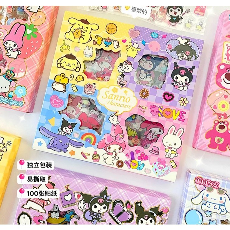 ชุดสติกเกอร์  สติ๊กเกอร์pvc ลายการ์ตูนน่ารักสติกเกอร์ ติดสมุดโน๊ต ตกแต่งเคสมือถือ เทบเลต กระเป๋า DIY
