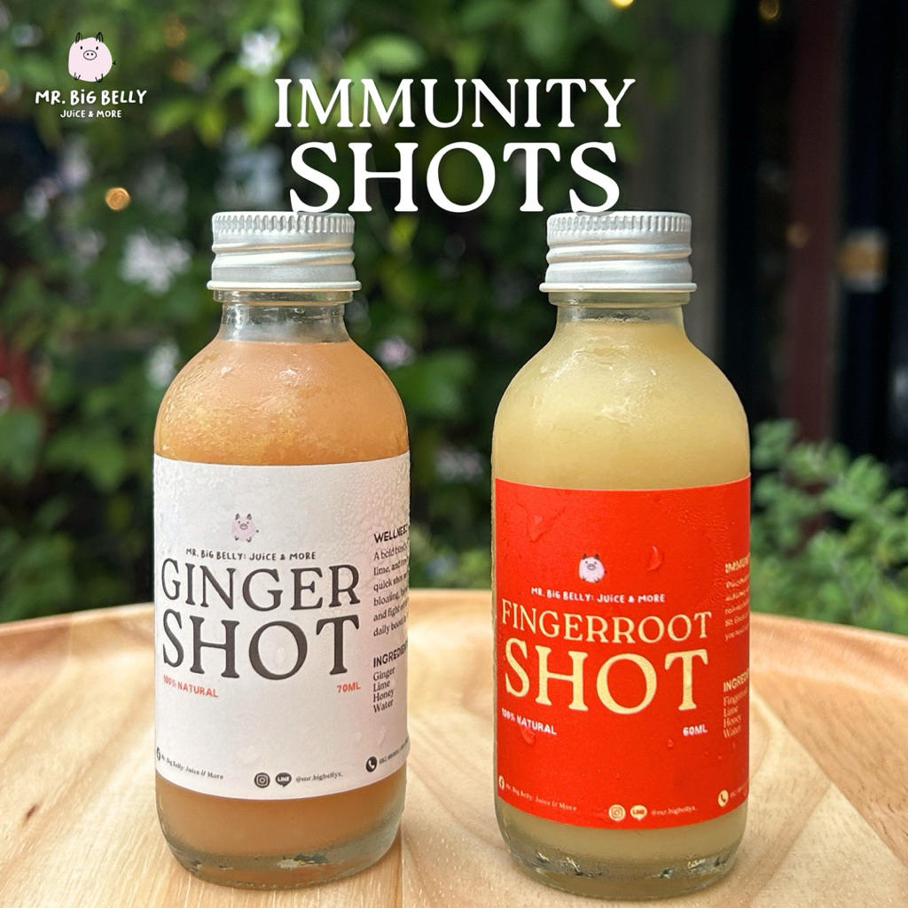 ขิงช็อต กระชายช็อต  สกัดเย็นเข้มข้นดื่มง่ายสร้างภูมิ Ginger Shot/Fingerroot Shot