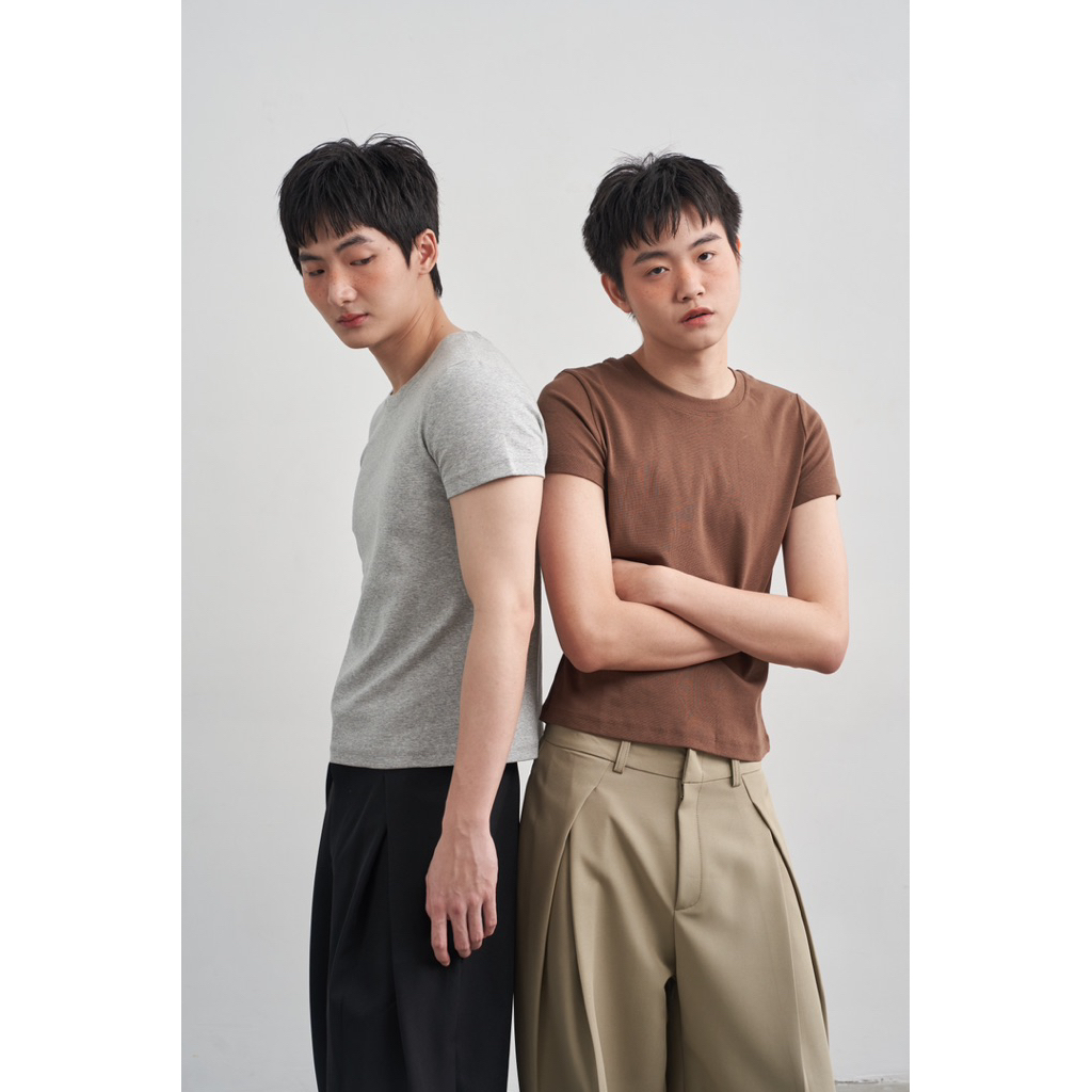 Dude Baby Tee เสื้อยืดทรงสั้นรัดรูปพอดีตัว A1 - รูปที่ 3