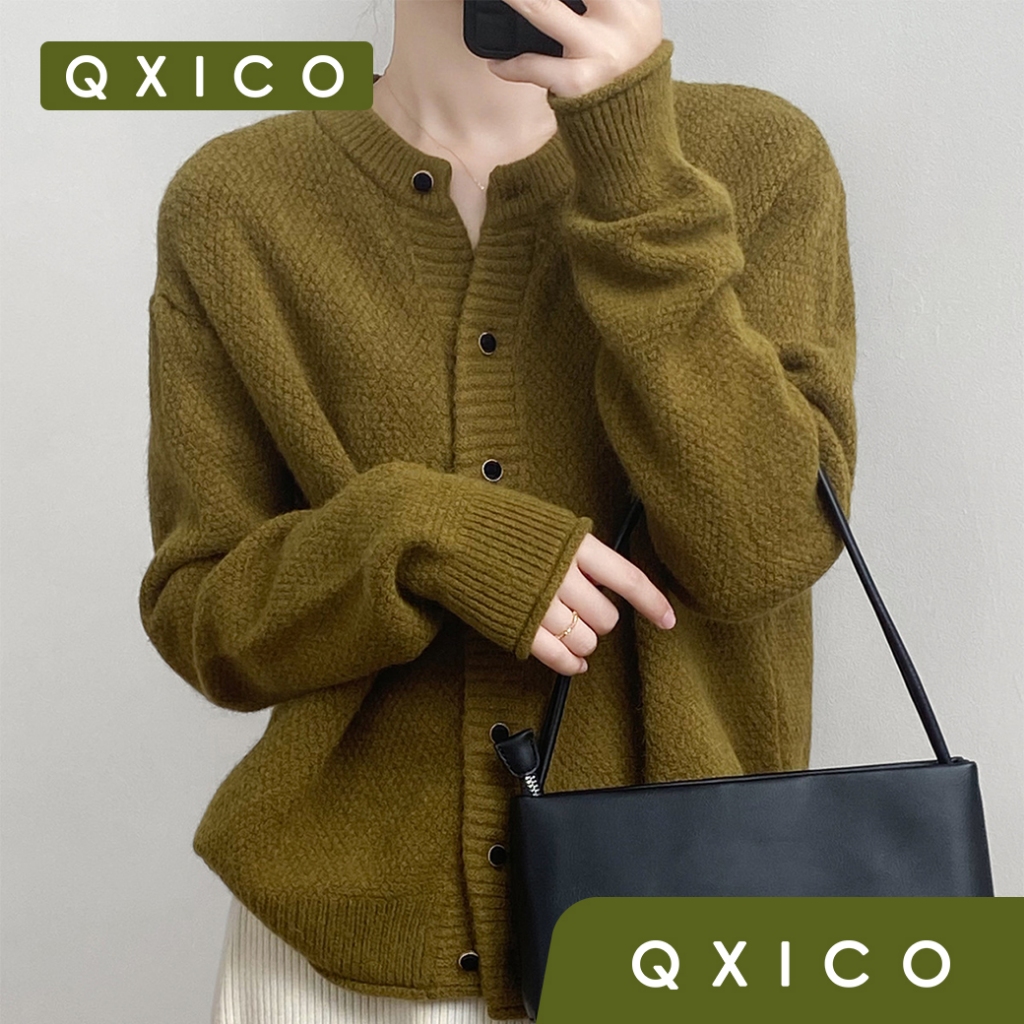 Qxico รุ่น CS112 เสื้อไหมพรมคาร์ดิแกน เสื้อกันหนาว