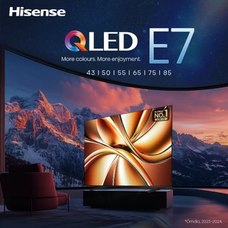 Hisense ทีวี รุ่น 75E7Q ขนาด 75 นิ้ว QLED 4K Ultra HD Smart TV Vidaa OS Wi-Fi รุ่น E7Q