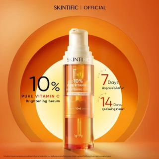 【NEW】SKINTIFIC 10% Pure Vitamin C Fresh Brightening Serum เซรั่ม เซรั่มบำรุงผิวหน้า ผิวดูไบรท์ขึ้น จุดด่างดำแลดูจางลง