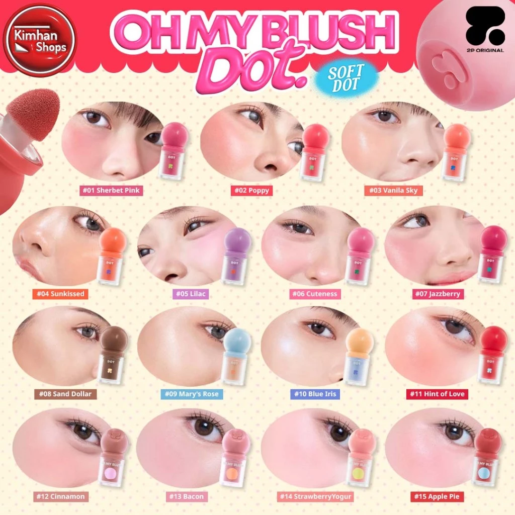 2P Original Oh My Blush Dot บลัชออนสูตรน้ำ thumbnail 6