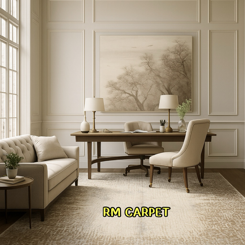 พรมสไตล์โมเดิร์น“Bianco”สีทอง