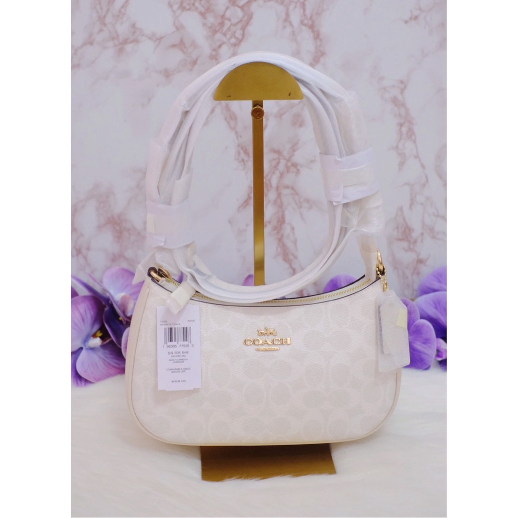 กระเป๋าสะพายแท้ Coach Teri Shoulder Bag in Signature Canvas(CV933)