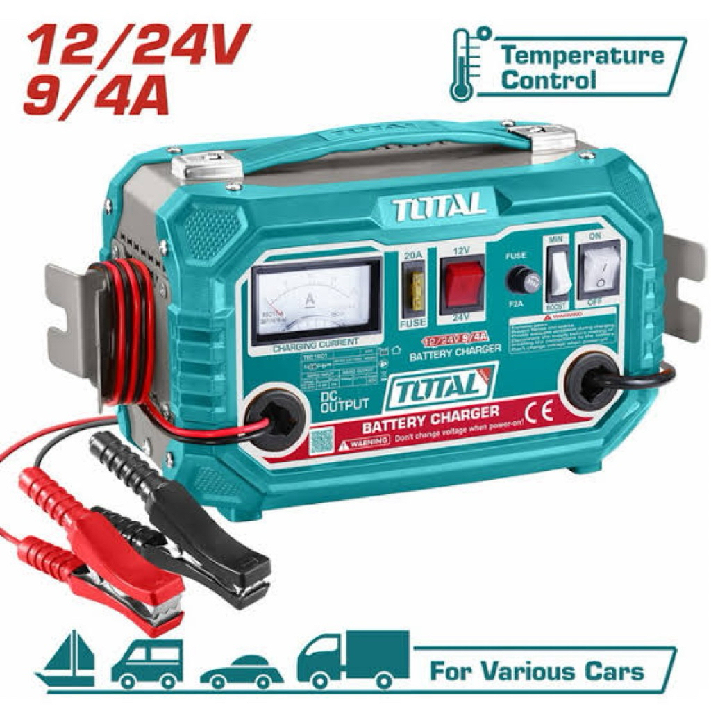 Total เครื่องชาร์จแบตเตอรี่ 12V / 24V 220V TBC1601