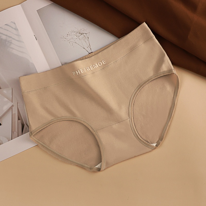 กางเกงในผ้าฝ้ายสตรี ไซส์ M-2XL ผ้านุ่มสบาย เอวยืดหยุ่น ไม่ลุกขึ้น ไม่รัดแน่น ไม่บีบก้น 8 สีให้เลือก ดีไซน์มินิมอล - รูปที่ 6