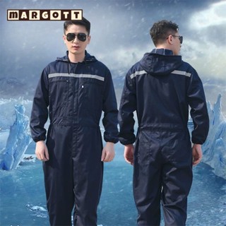 【margott9】ชุดหมีช่าง Boiler Suit ชุดกู้ภัย ชุดจั๊มสูท มีแถบส…
