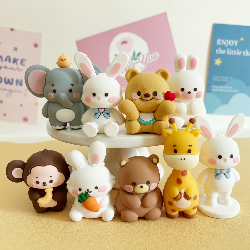 🏠 โมเดลตุ๊กตาตกแต่งเค้ก มีหลายแบบน่ารักๆ สำหรับตกแต่งเท่านั้น ทานไม่ได้ โมเดลสัตว์ป่า 3 มิติ ตกแต่งเค้กวันเกิด