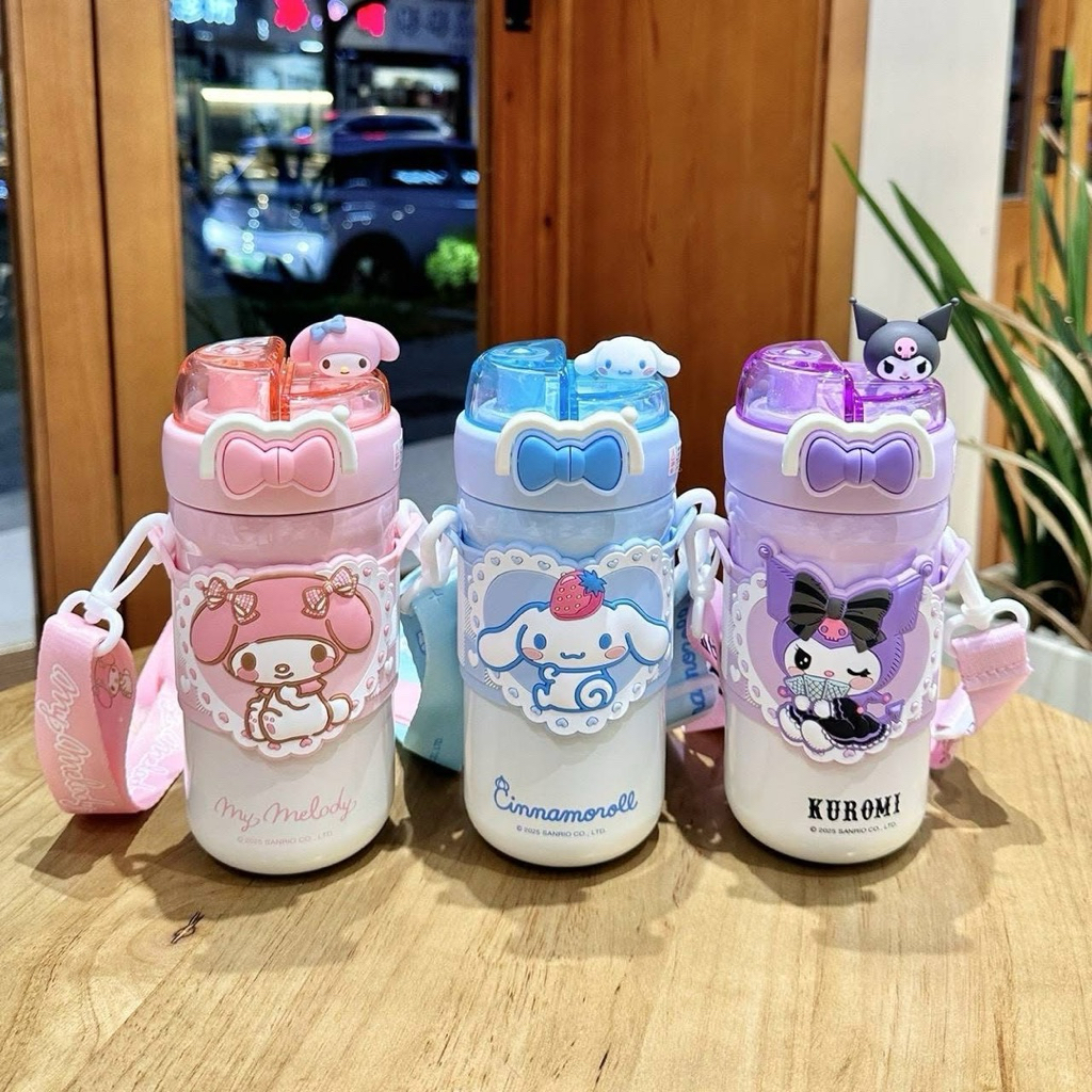 ขวดน้ำกระติกน้ำเก็บความเย็น 2 in 1 ขนาด 520 ml. สแตนเลส 316 ใช้ได้ทั้งหลอดดูด และ ยกดื่ม มีสายสะพายในตัวและหูหิ้วแก้วน้ำ