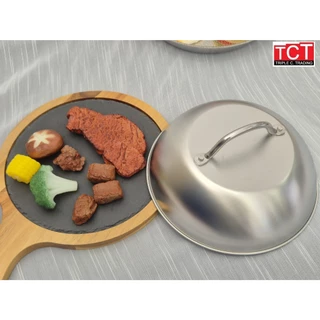 ฝาครอบอาหารสแตนเลส ทรงโดม ฝาครอบสเต็ก ฝาครอบเบอร์เกอร์ ขนาด 22.5x10.5 ซม. stainless food cover