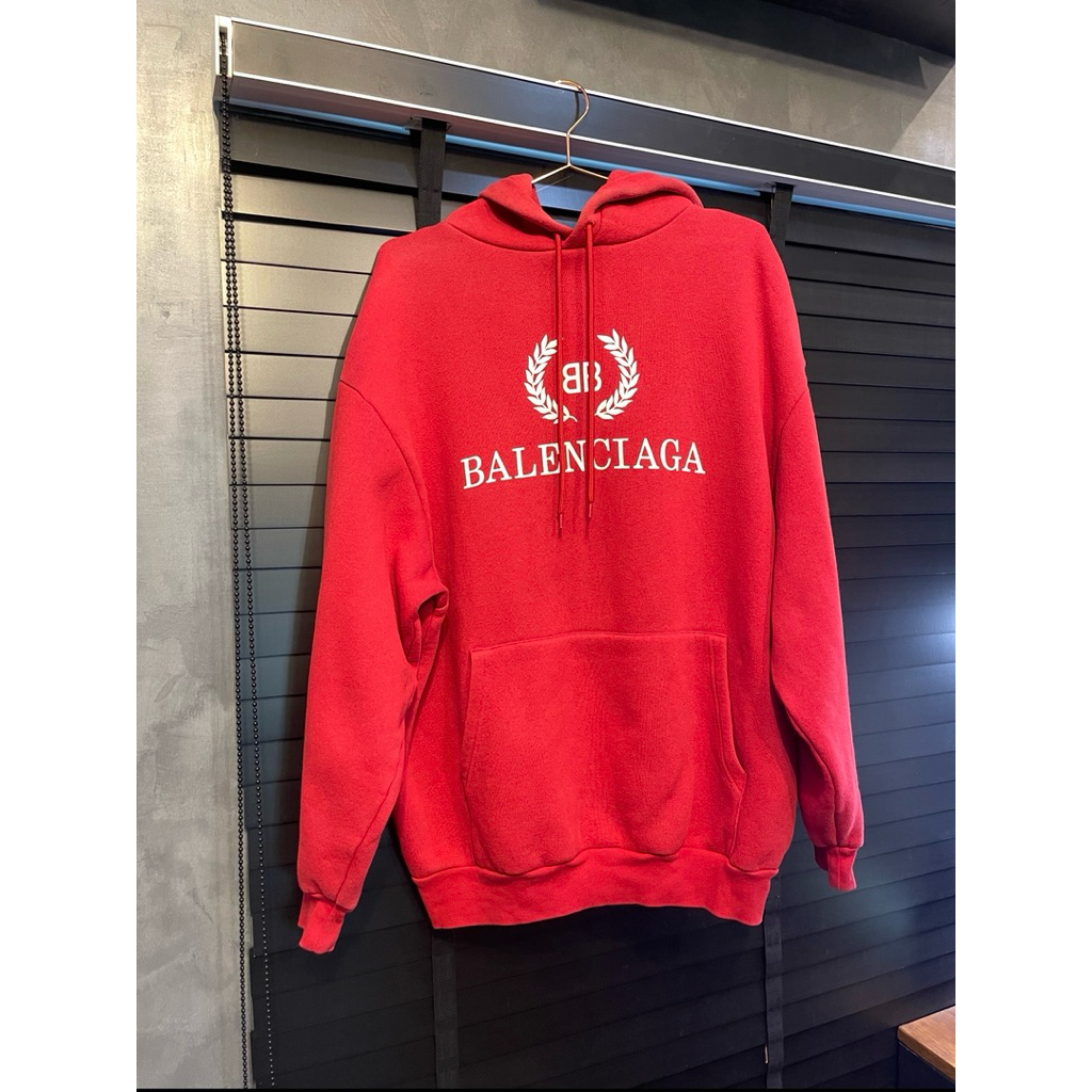Balenciaga hoodie red BB printed size M
