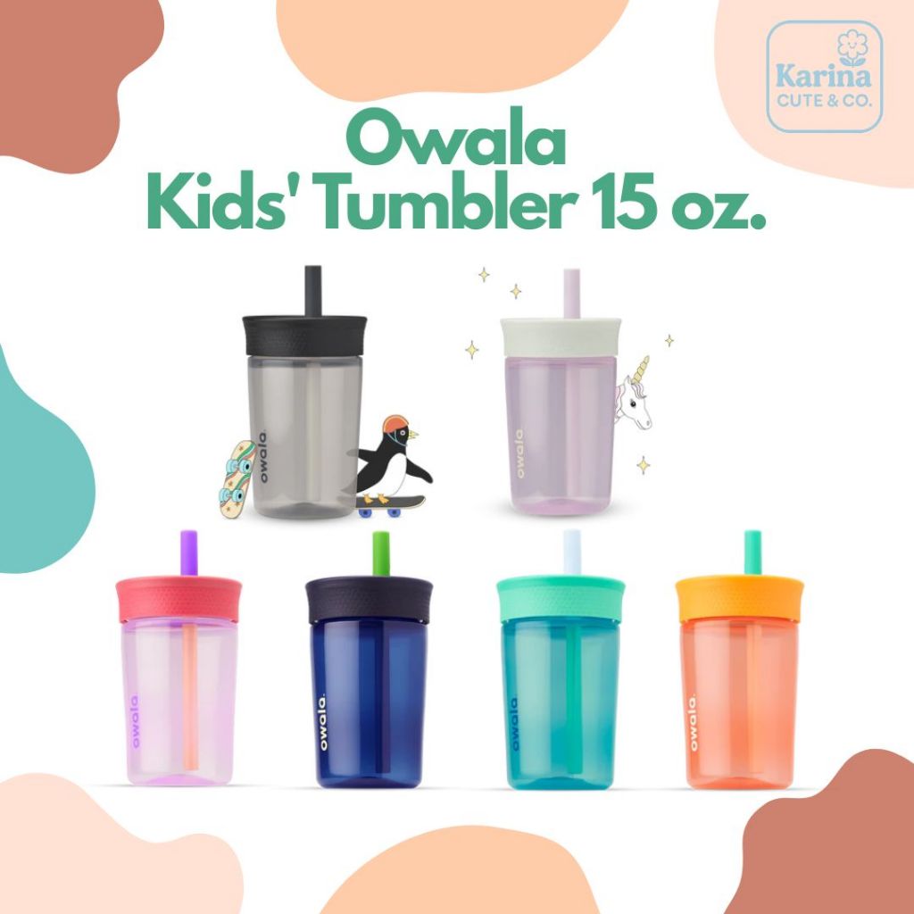 [ พรีออเดอร์รอของ 10 วัน ไวที่สุดในแอพ ขายดีมาก🙏🏻] ของแท้ 100% 🇺🇸 Owala Kids Tumbler 15 oz. แก้วกาแฟ, แก้วมัทฉะ, แก้วน้ำ