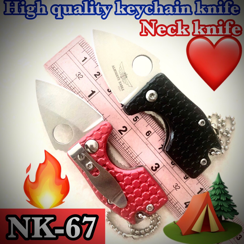 High quality keychain and neck knife NK-67 for collection and use cutting