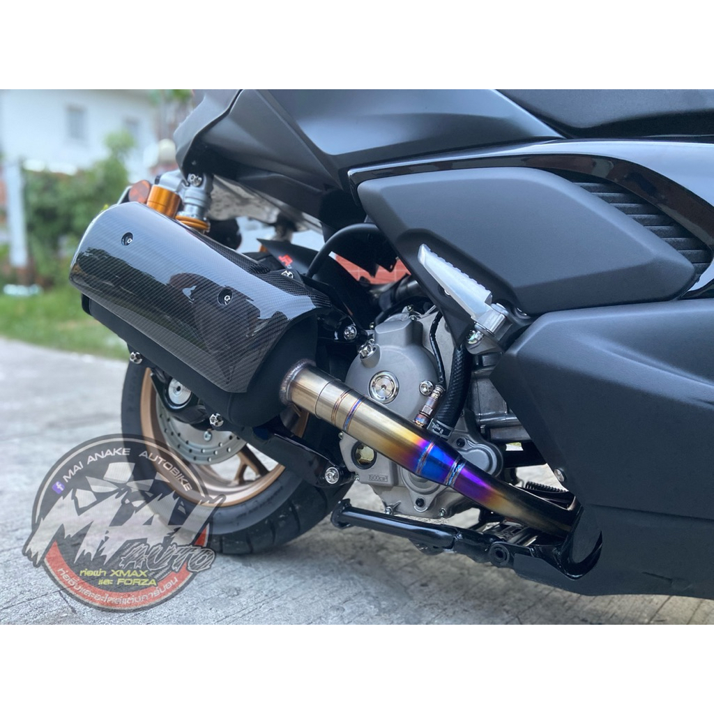 ท่อแท้ผ่าคอไทเทแท้XMAX300AllNewใส่รถได้ทุกปี2019-2025  ช่วยระบายความร้อนมากกว่าของเดิมได้ดีกว่า100%