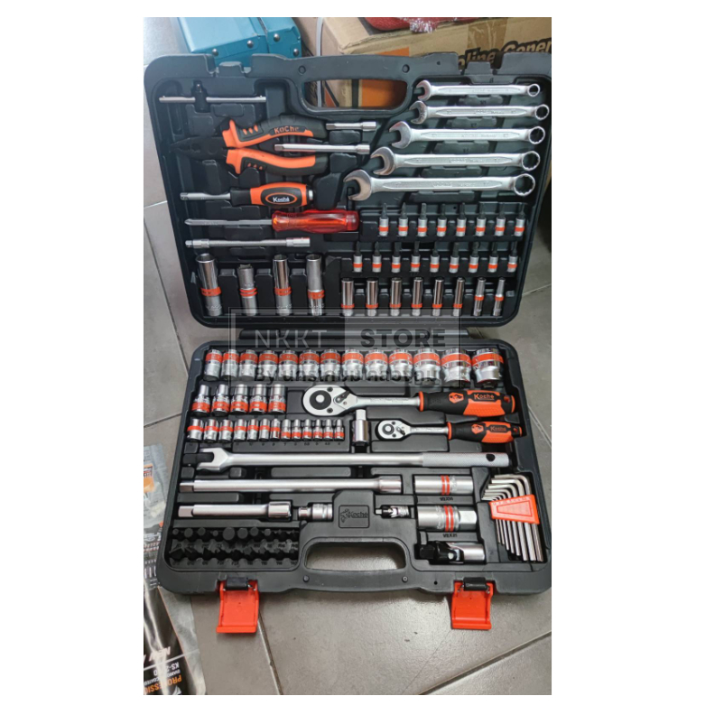 KOCHE ชุดบล็อก 111 ชิ้น รุ่น KS-111 ชุดเครื่องมือ+ลูกบ็อค+เดือยโผล่ 1/4