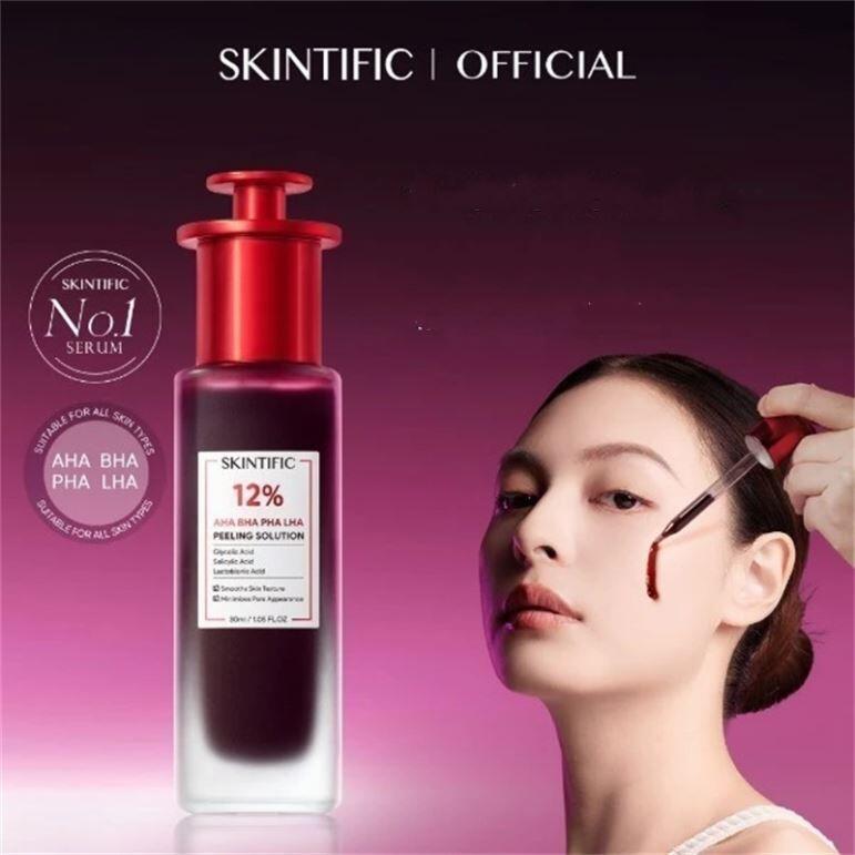 SKINTIFIC AHA BHA PHA LHA Peeling Solution Serum 30ml Whitening Brightening for Dark Spot เป็นสิวง่า