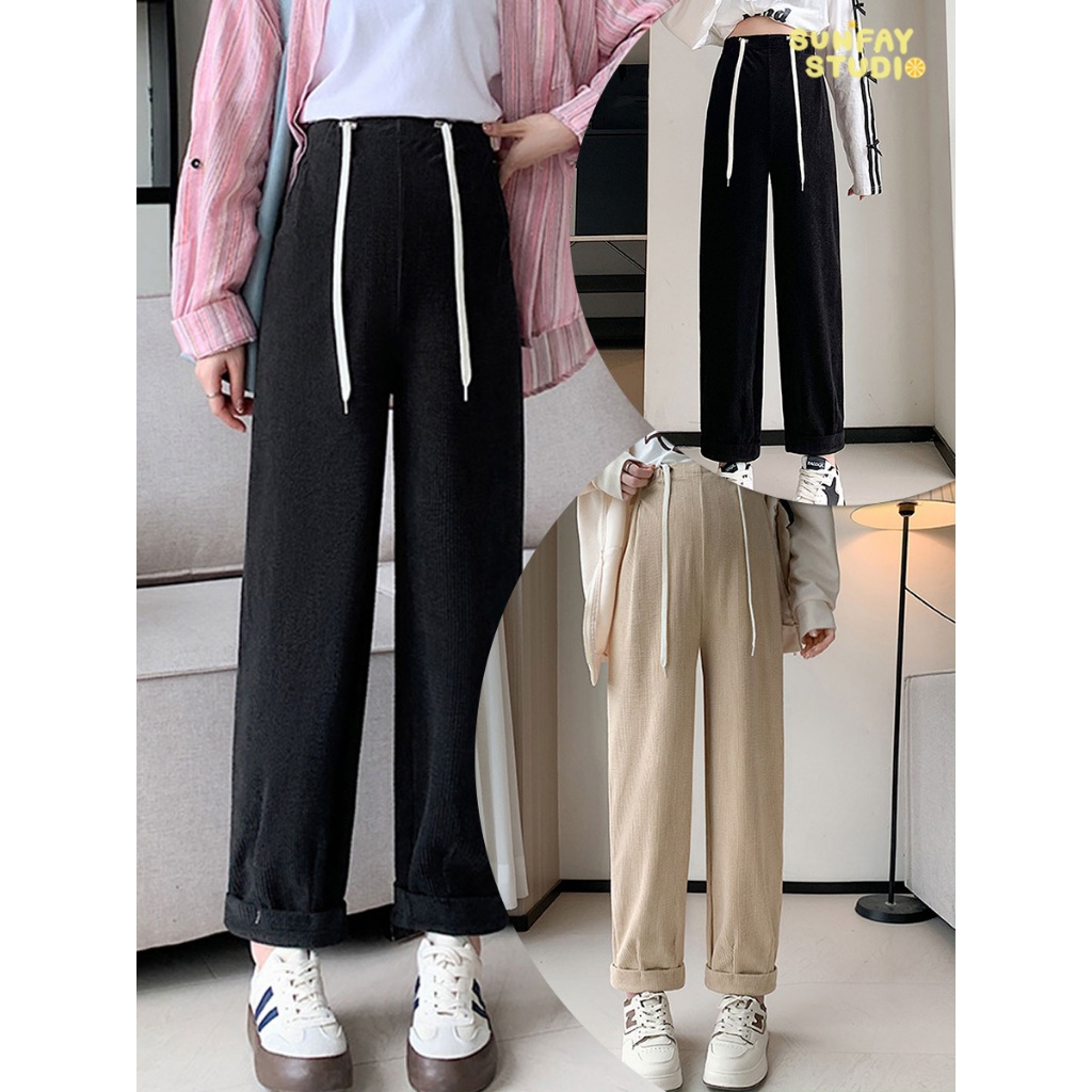 กางเกงคนท้อง ลายริ้ว ผ้ายืดใส่สบาย