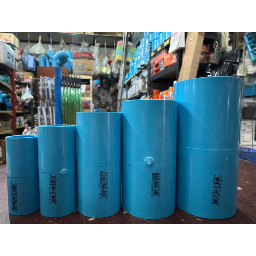 ข้อต่อตรง หนา สีฟ้า SCG ขนาด 4หุน 6หุน 1นิ้ว 1.25นิ้ว 1.5นิ้ว