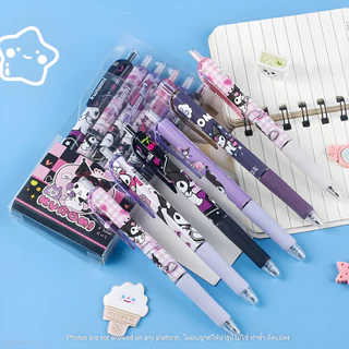 ปากกาเจล Kuromi Pen ลายการ์ตูน น่ารัก ขนาด 0.5 มม. แบบกด ชุด 6 ชิ้น เหมาะสำหรับนักเรียนและใช้งานทั่วไป