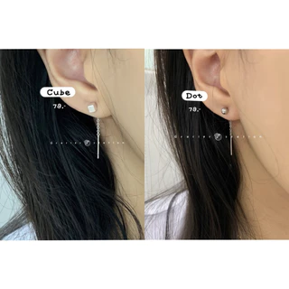 🎀🌟 ต่างหูไร้แป้น; ต่างหูสายยาวไร้แป้น ไม่ต้องใช้จุก