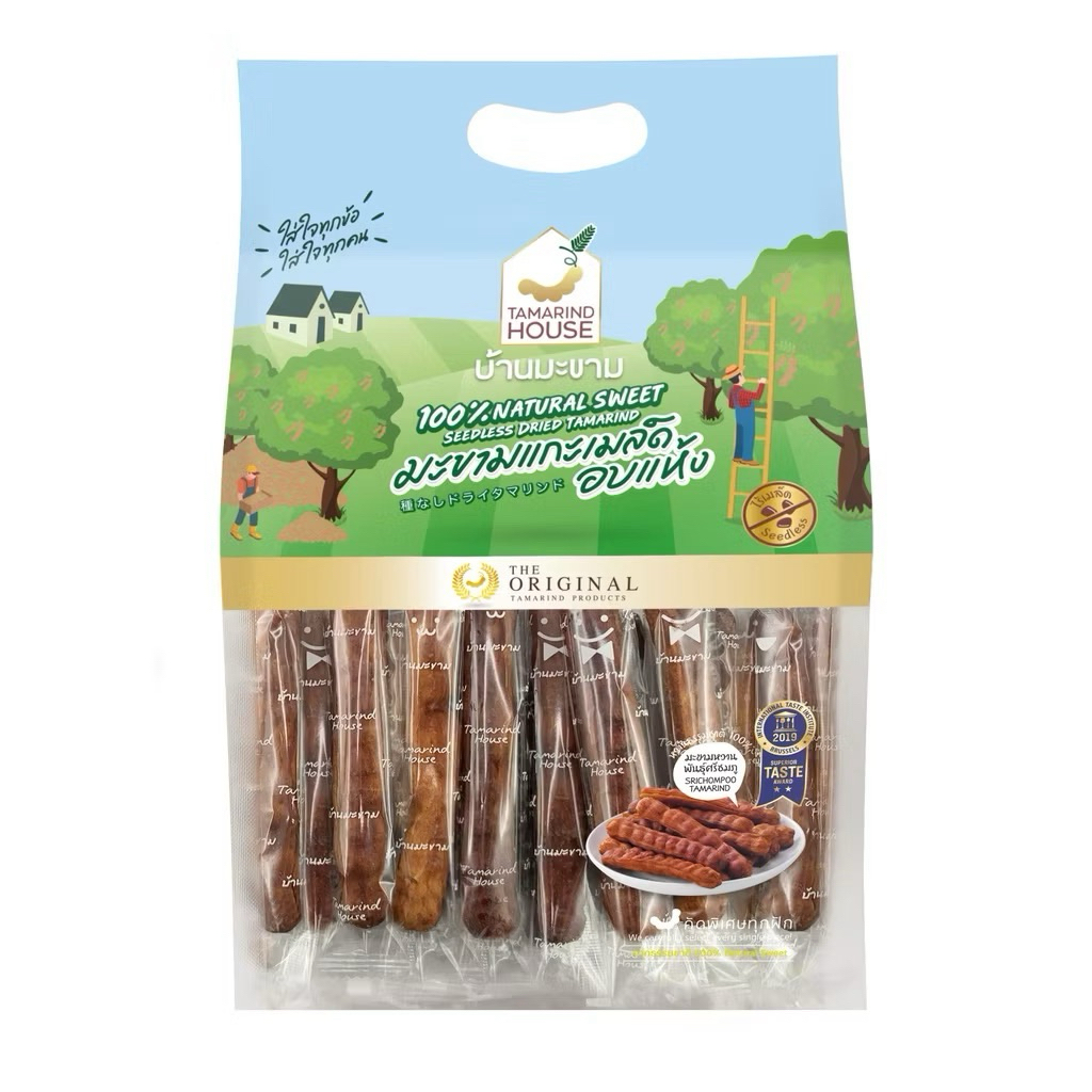 [พร้อมส่ง] Tamarind house Roasted Tamarind 200-400g. มะขามแกะเมล็ดอบแห้งฝักเดี่ยว บ้านมะขาม