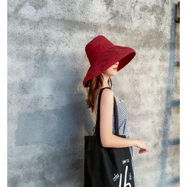 Sp หมวกบัคเก็ตแบบปีกกว้าง หมวกหาหอย กันแดดได้ดี สายถอดออกได้ Hat