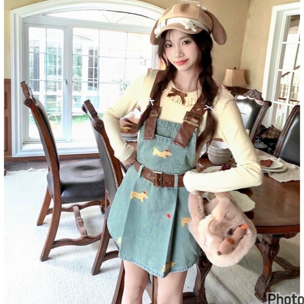 🔥🔥สินค้าขายดี🔥🔥 #สินค้านำเข้า 🇨🇳🎏🎎 เอี๊ยมยีนส์ รุ่น 👉 W-3333 👈 แฟชั่นสุดฮิต ผ้าดีงานดีมาก งานน่ารักส