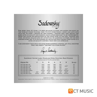 Sadowsky Silver Label Bass String Set 4-String(040-100/045-105)/5-String(040-125/045-130) สายเบส สายเบสไฟฟ้า
