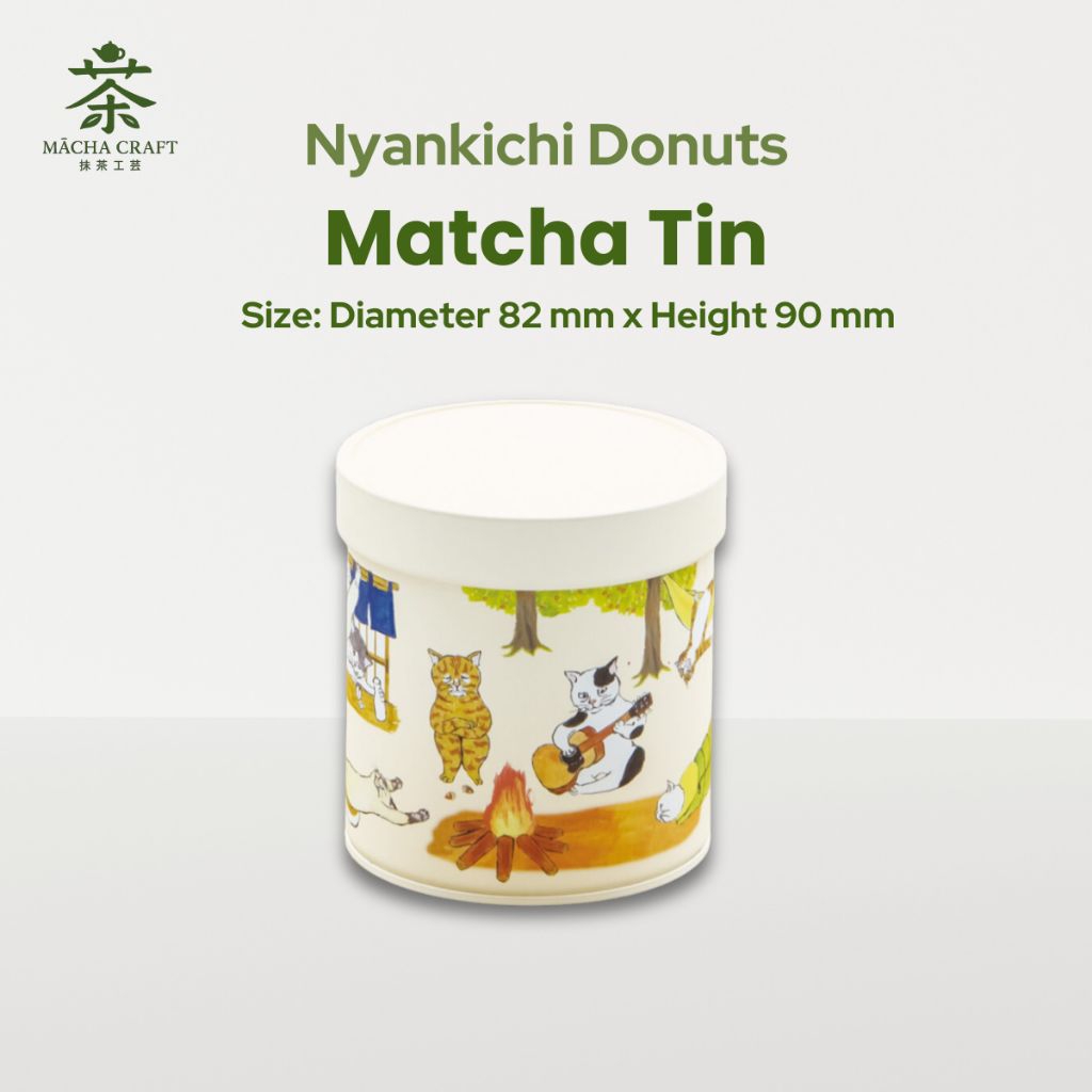 (พร้อมส่ง 17 มิ.ย.) กระปุกเก็บผงมัทฉะ,ชา ลายน้องแมว Nyankichi (มีจำนวนจำกัด) | Matcha tin ของแท้จากญี่ปุ่น