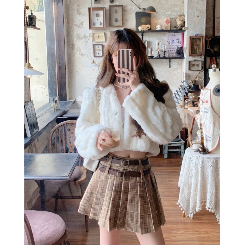 Rapat_closet 🦢Marry Fur🦢พร้อมส่ง เสื้อกันหนาว เสื้อโค้ท เสื้อขน - รูปที่ 3