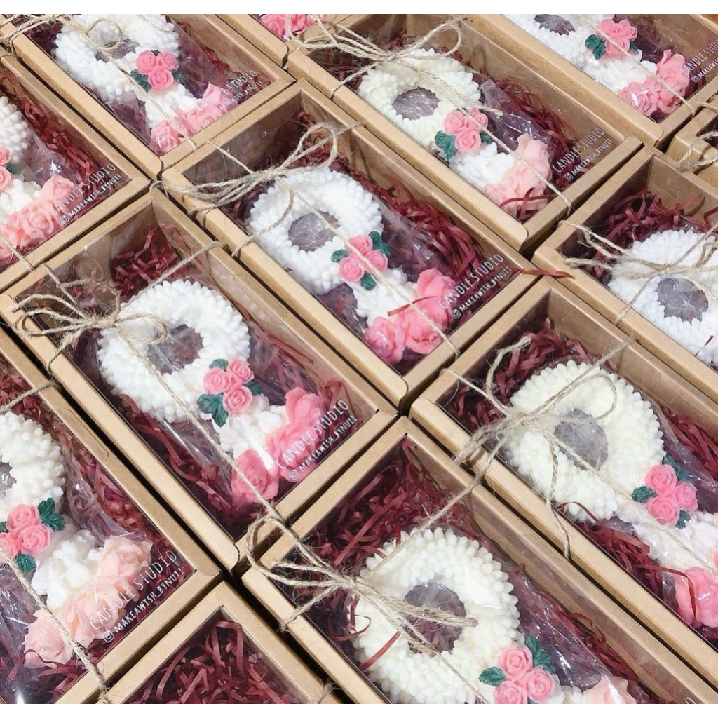 พวงมาลัยเทียนหอม พวงมาลัยไหว้ครู ของขวัญวันครู พวงมาลัยวันแม่ ของขวัญปีใหม่ ใส่กล่องของขวัญ+การ์ด