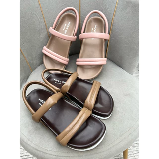 รองเท้าแตะรัดส้น พื้นนุ่มรุ่นชาไข่มุข ใส่สบาย