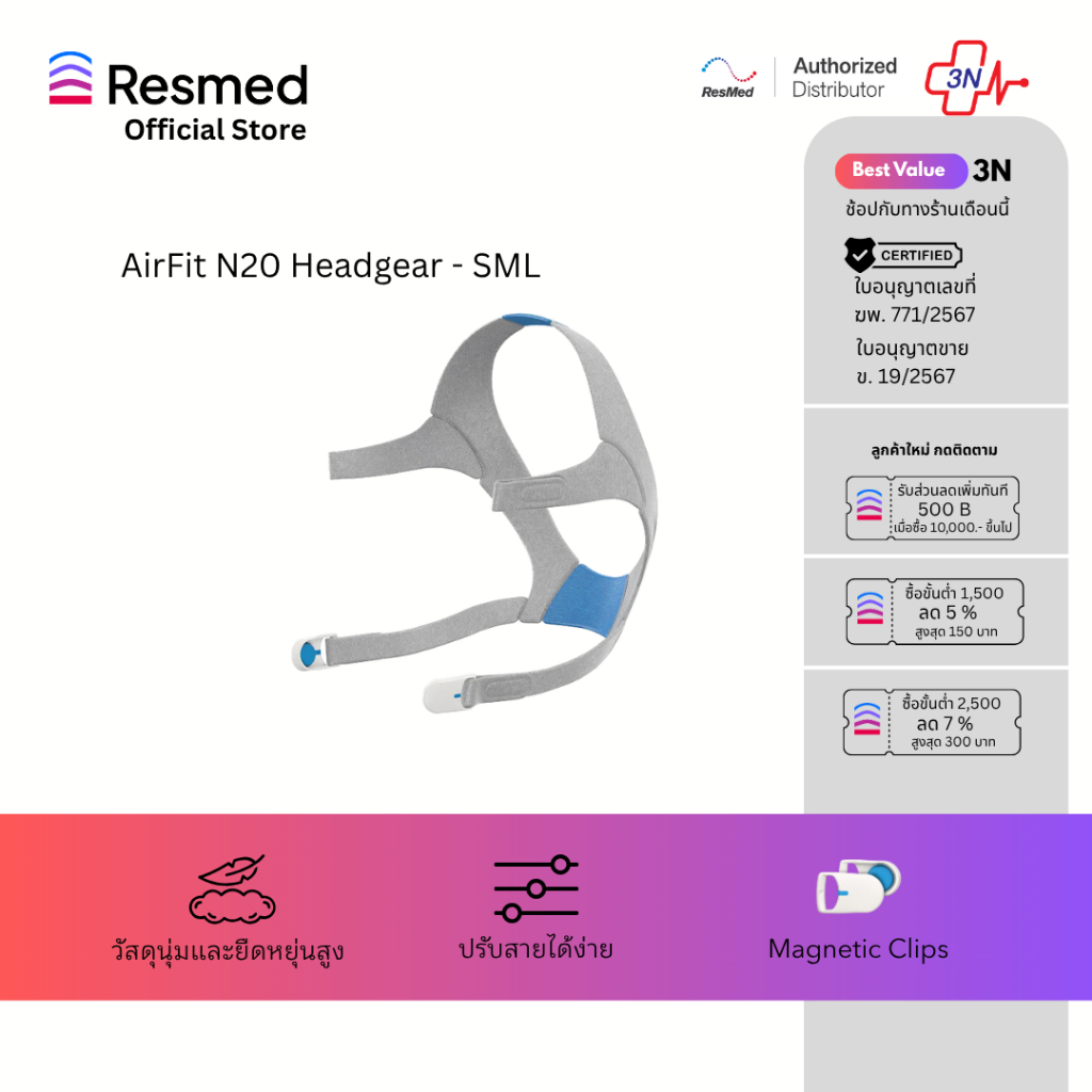 AirFit N20 Headgear - SML (N-63560)