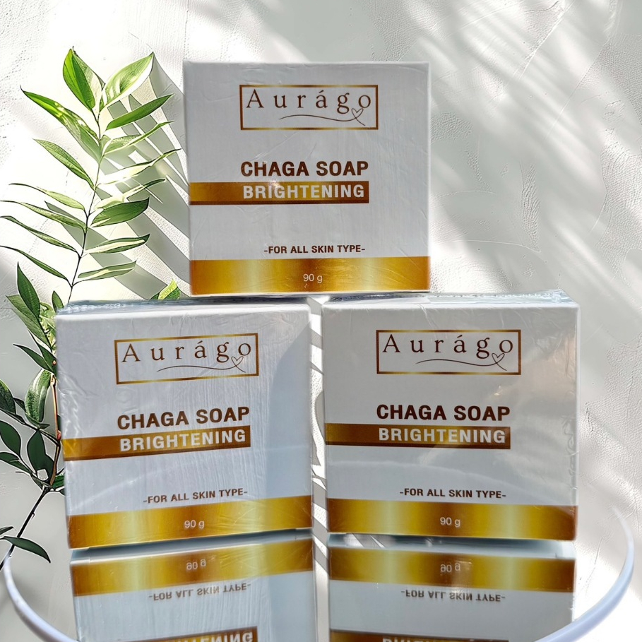 สบู่เห็ดชาก้า (สำหรับผิวหน้าและผิวกาย) 90 g. CHAGA SOAP BRIGHTENING (แพ็ค 3 ก้อน)