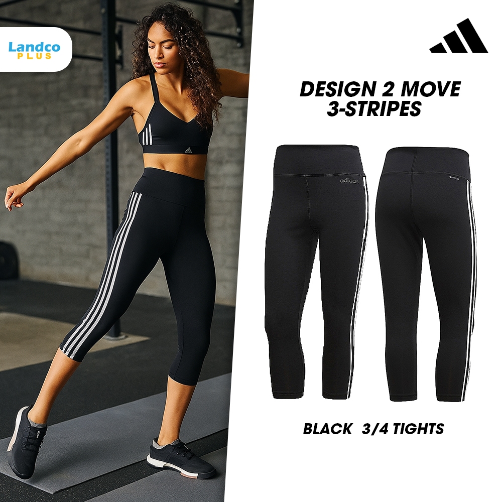 Adidas อาดิดาส กางเกงรัดรูป กางเกงเทรน TR W 3/4Tights D2M 3S DU2043 BK (1000)