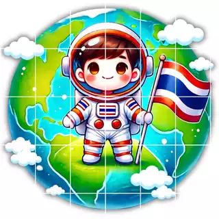 สแตนดี้ การ์ตูนวันวิทยาศาสตร์ (ใช้ตกแต่งงานวันวิทยาศาสตร์) ขนาดใหญ่ พร้อมใช้งานได้เลย