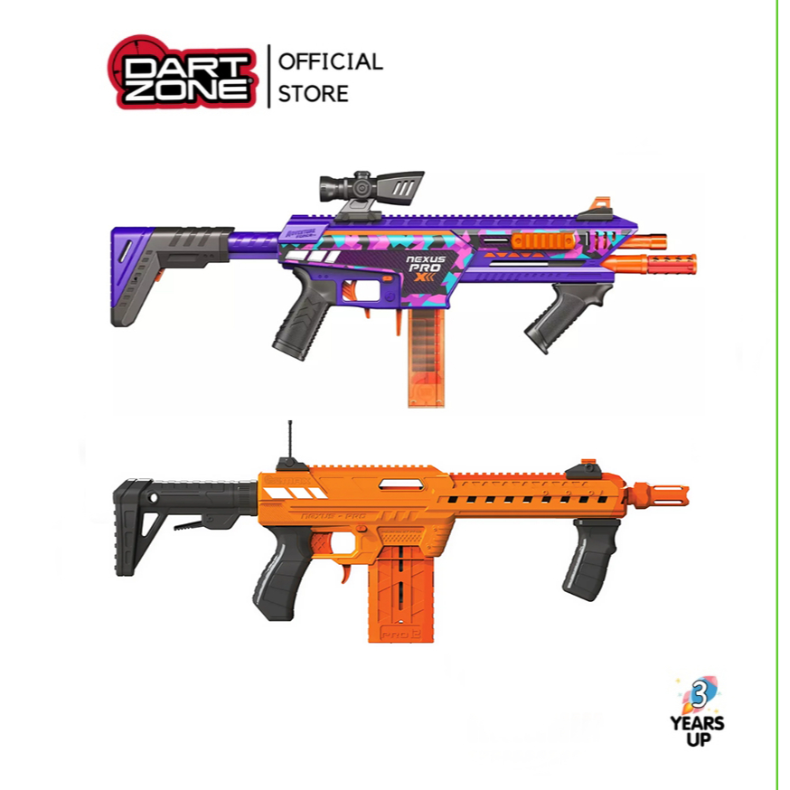 ปืนของเล่น DART ZONE® ปืนกระสุนโฟม ดาร์ทโซน ยิงแรง MAX Nexus Pro X Dart Blaster 200 FPS/ Pro 140 FPS