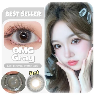 Magister & Realcon คอนแทคเลนส์ OMG คอนแทคเลนส์สายตาสั้น สีน้ำตาล contact lens ใช้ได้หนึ่งปี คอนแทคเลนส์แบบมีองศา 14.0mm